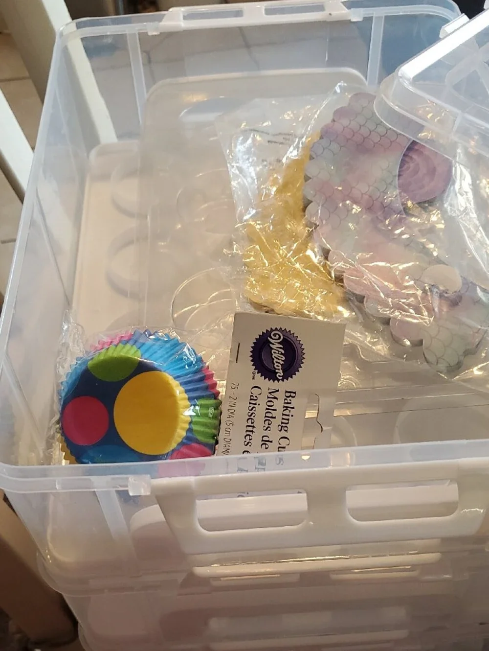 Cupcake/ Muffin Carrier. Holds 12 Per Container. 3 Layers All Stack Together